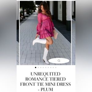 New- Never Worn- Plum Mini Tiered Dress